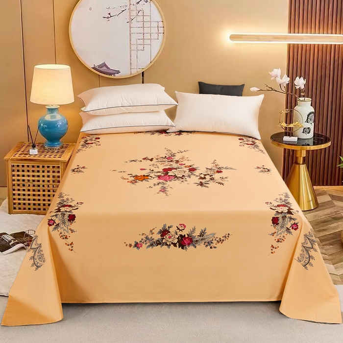 居美良品 2025新款老式复古国民老上海老粗布床单单件单床单-系列三 米黄