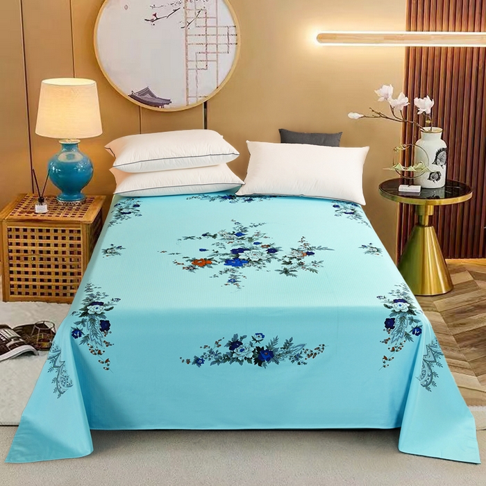 居美良品 2025新款老式复古国民老上海老粗布床单单件单床单-系列三 淡绿