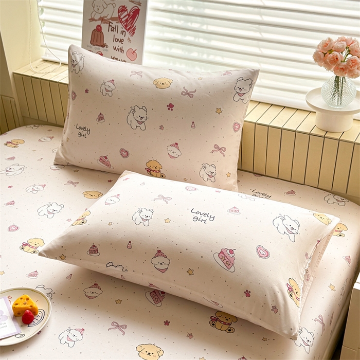 91家纺网 家纺一手货源 找家纺 （总）多品家纺 2025春夏新款超柔云感水洗棉单床笠 床笠单件-大床图