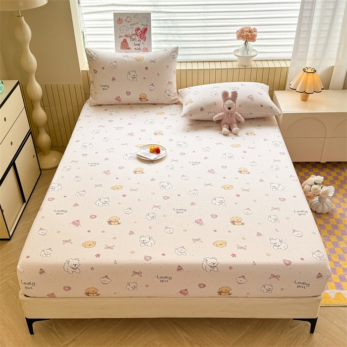 91家纺网 家纺一手货源 找家纺 （总）多品家纺 2025春夏新款超柔云感水洗棉单床笠 床笠单件-大床图