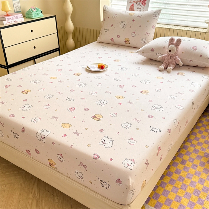 91家纺网 家纺一手货源 找家纺 （总）多品家纺 2025春夏新款超柔云感水洗棉单床笠 床笠单件-大床图