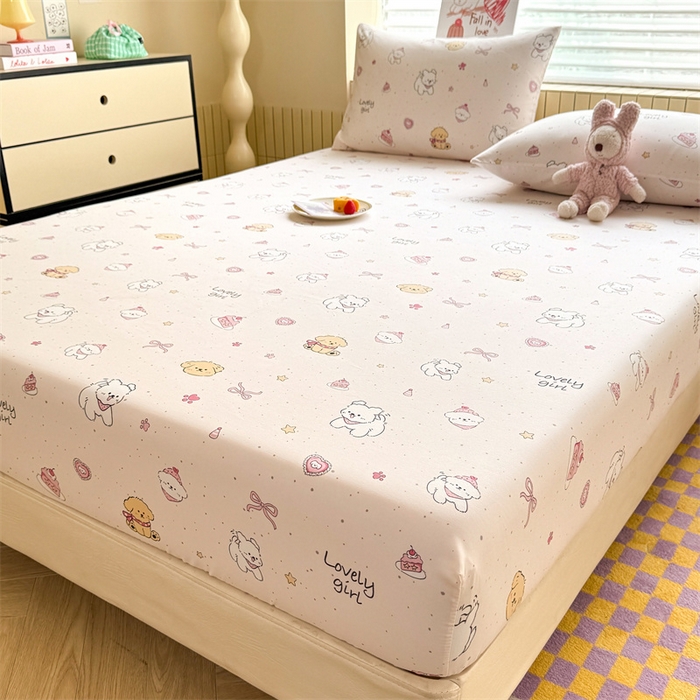 91家纺网 家纺一手货源 找家纺 （总）多品家纺 2025春夏新款超柔云感水洗棉单床笠 床笠单件-大床图