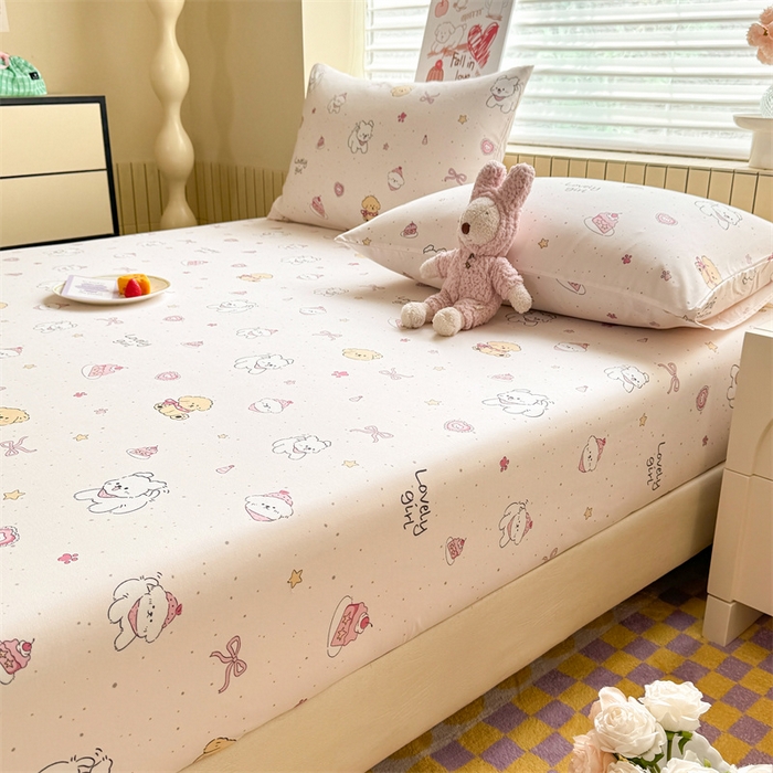 91家纺网 家纺一手货源 找家纺 （总）多品家纺 2025春夏新款超柔云感水洗棉单床笠 床笠单件-大床图