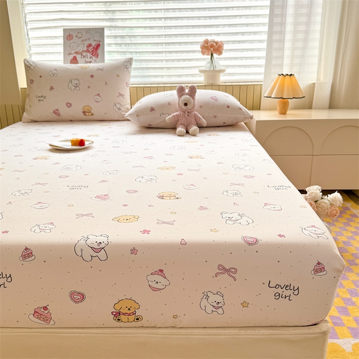 91家纺网 家纺一手货源 找家纺 （总）多品家纺 2025春夏新款超柔云感水洗棉单床笠 床笠单件-大床图