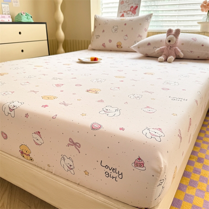 91家纺网 家纺一手货源 找家纺 （总）多品家纺 2025春夏新款超柔云感水洗棉单床笠 床笠单件-大床图