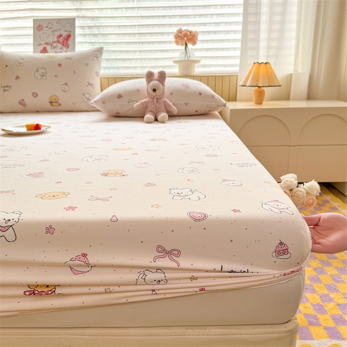 91家纺网 家纺一手货源 找家纺 （总）多品家纺 2025春夏新款超柔云感水洗棉单床笠 床笠单件-大床图