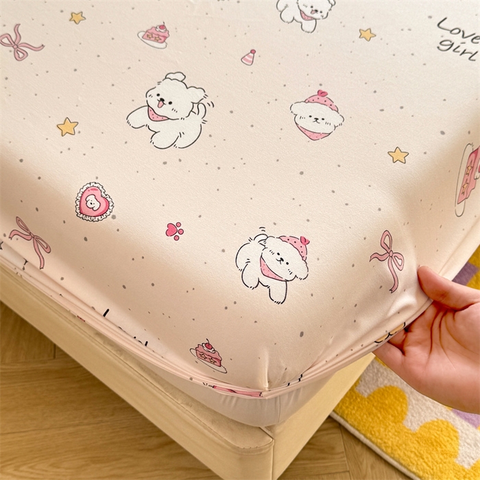 91家纺网 家纺一手货源 找家纺 （总）多品家纺 2025春夏新款超柔云感水洗棉单床笠 床笠单件-大床图