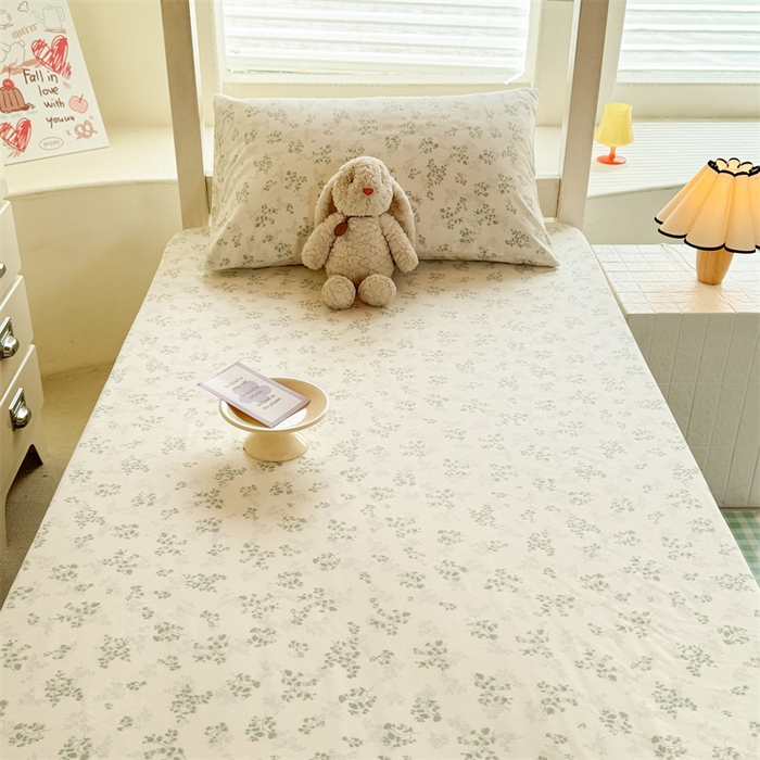 91家纺网 家纺一手货源 找家纺 （总）多品家纺 2025春夏新款超柔云感水洗棉单床笠 床笠单件-学生宿舍床