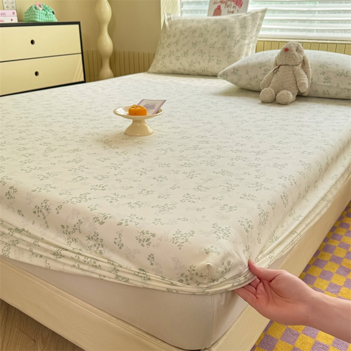 91家纺网 家纺一手货源 找家纺 （总）多品家纺 2025春夏新款超柔云感水洗棉单床笠 床笠单件-大床图