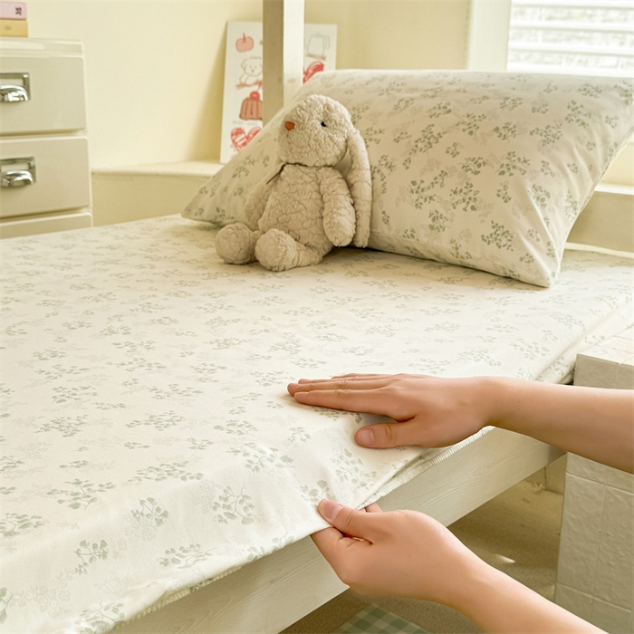 91家纺网 家纺一手货源 找家纺 （总）多品家纺 2025春夏新款超柔云感水洗棉单床笠 床笠单件-学生宿舍床