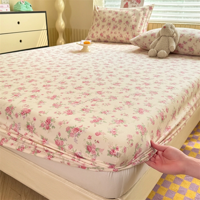 91家纺网 家纺一手货源 找家纺 （总）多品家纺 2025春夏新款超柔云感水洗棉单床笠 床笠单件-大床图