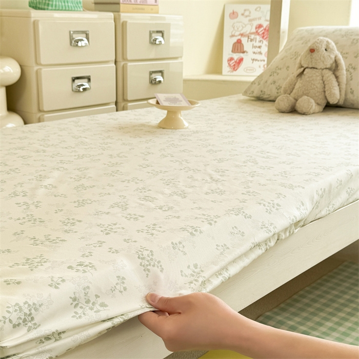 91家纺网 家纺一手货源 找家纺 （总）多品家纺 2025春夏新款超柔云感水洗棉单床笠 床笠单件-学生宿舍床