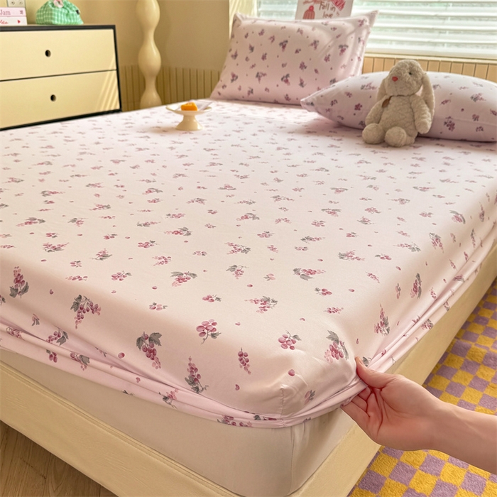 91家纺网 家纺一手货源 找家纺 （总）多品家纺 2025春夏新款超柔云感水洗棉单床笠 床笠单件-大床图