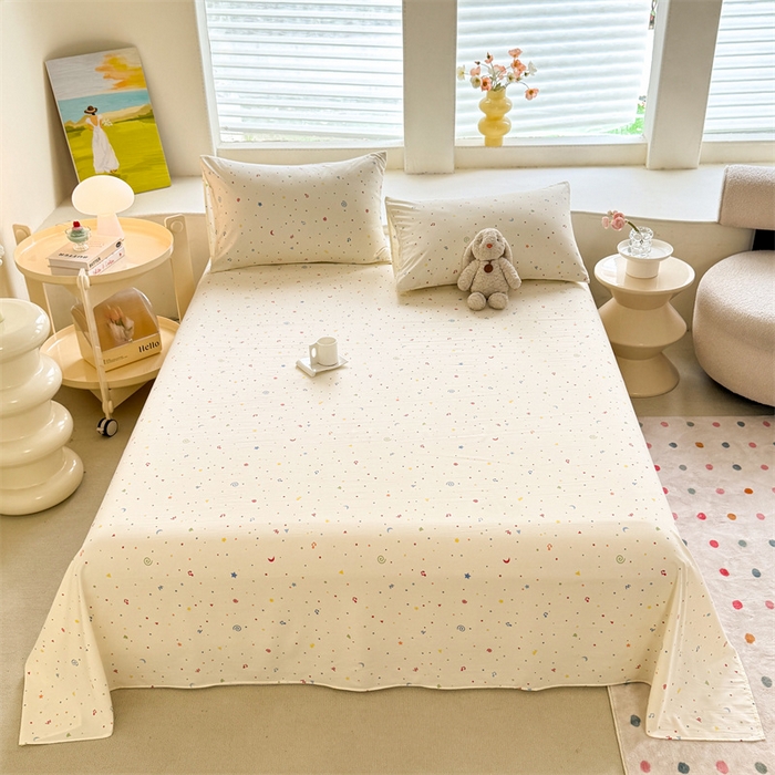 91家纺网 家纺一手货源 找家纺 多品家纺 2025春夏新款超柔水洗棉单床单 床单单件 花夕