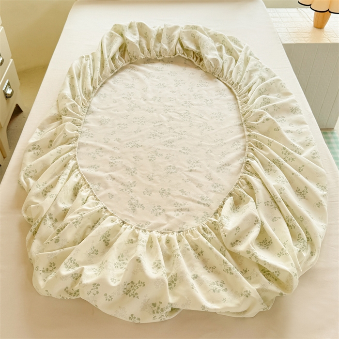 91家纺网 家纺一手货源 找家纺 多品家纺 2025春夏新款超柔云感水洗棉单床笠 床笠单件-学生宿舍床 翠微