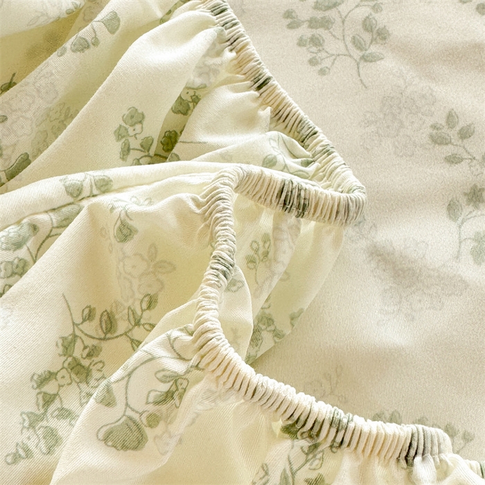 91家纺网 家纺一手货源 找家纺 多品家纺 2025春夏新款超柔云感水洗棉单床笠 床笠单件-学生宿舍床 翠微