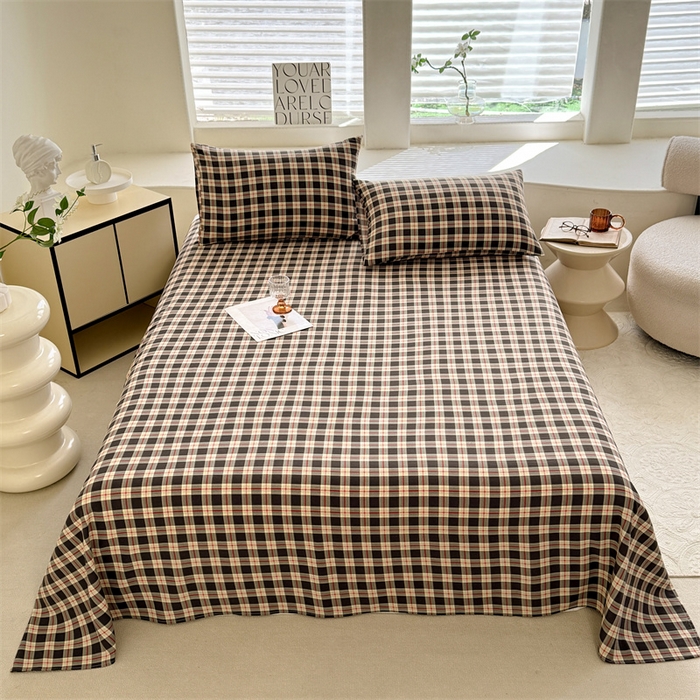 多品家纺 2025春夏新款超柔水洗棉单床单 床单单件 柏林