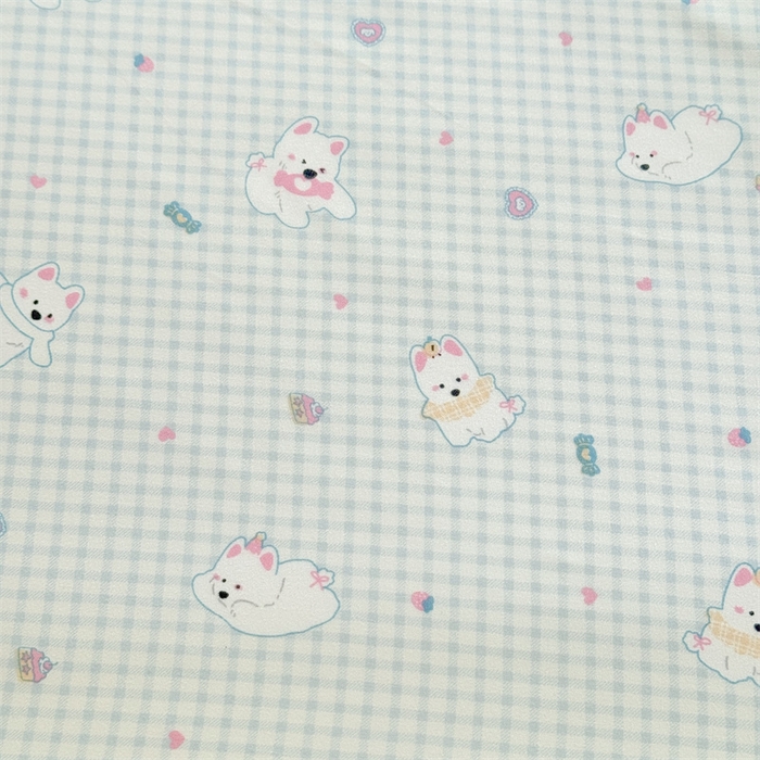 91家纺网 家纺一手货源 找家纺 多品家纺 2025春夏新款超柔云感水洗棉单床笠 床笠单件-学生宿舍床 可可狗