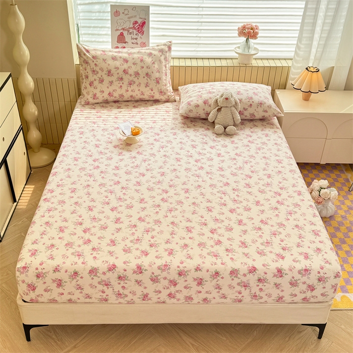 91家纺网 家纺一手货源 找家纺 多品家纺 2025春夏新款超柔云感水洗棉单床笠 床笠单件-大床图 漫芙