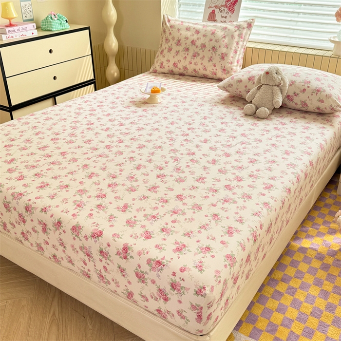 91家纺网 家纺一手货源 找家纺 多品家纺 2025春夏新款超柔云感水洗棉单床笠 床笠单件-大床图 漫芙