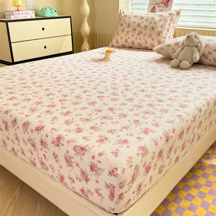 91家纺网 家纺一手货源 找家纺 多品家纺 2025春夏新款超柔云感水洗棉单床笠 床笠单件-大床图 漫芙