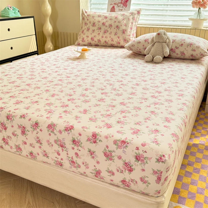 91家纺网 家纺一手货源 找家纺 多品家纺 2025春夏新款超柔云感水洗棉单床笠 床笠单件-大床图 漫芙