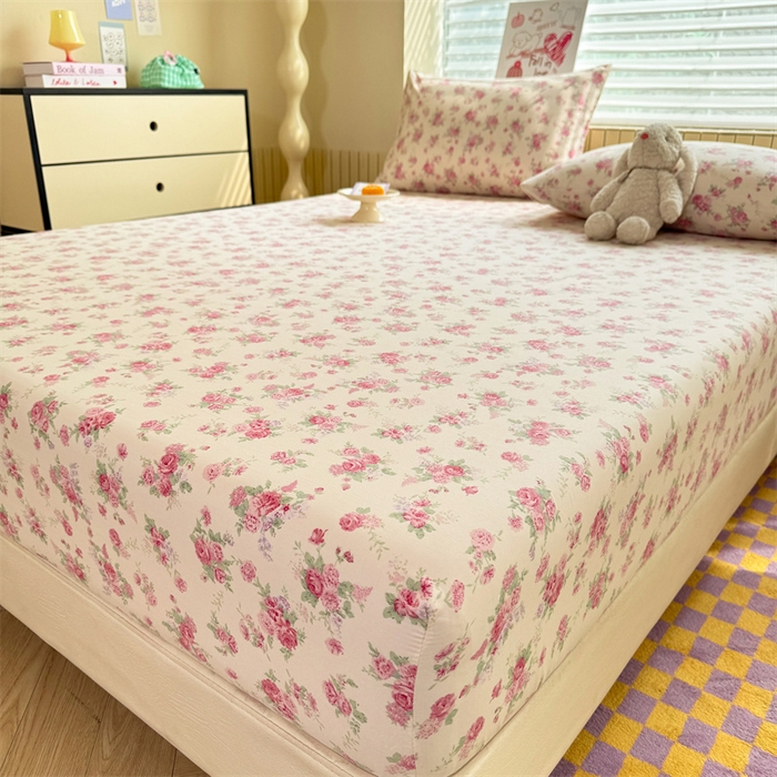 91家纺网 家纺一手货源 找家纺 多品家纺 2025春夏新款超柔云感水洗棉单床笠 床笠单件-大床图 漫芙