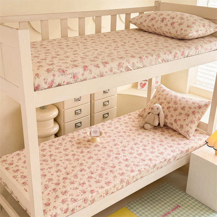 91家纺网 家纺一手货源 找家纺 多品家纺 2025春夏新款超柔云感水洗棉单床笠 床笠单件-学生宿舍床 漫芙