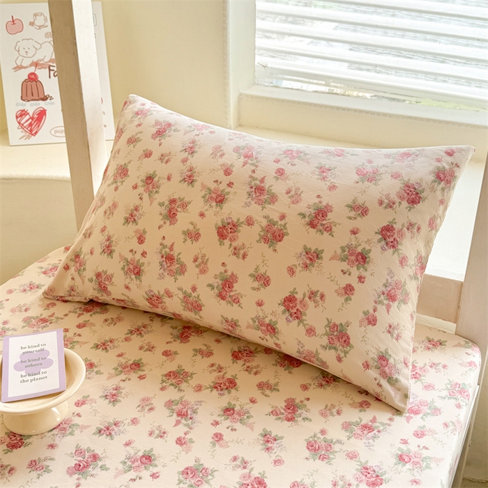 91家纺网 家纺一手货源 找家纺 多品家纺 2025春夏新款超柔云感水洗棉单床笠 床笠单件-学生宿舍床 漫芙