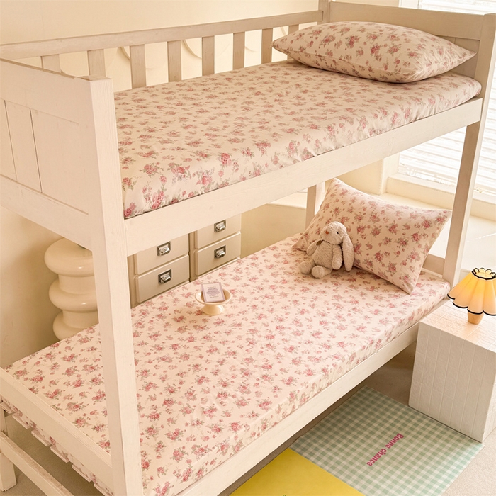 91家纺网 家纺一手货源 找家纺 多品家纺 2025春夏新款超柔云感水洗棉单床笠 床笠单件-学生宿舍床 漫芙