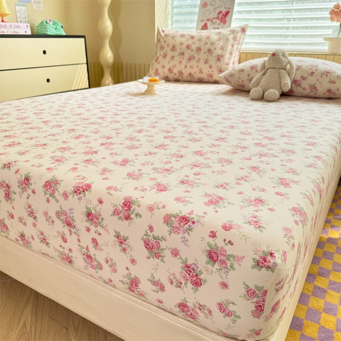 91家纺网 家纺一手货源 找家纺 多品家纺 2025春夏新款超柔云感水洗棉单床笠 床笠单件-大床图 漫芙