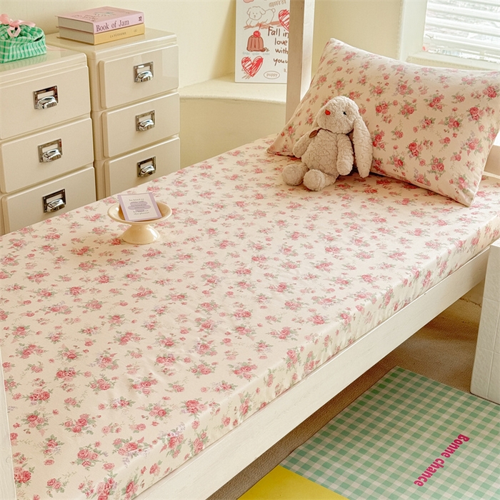 91家纺网 家纺一手货源 找家纺 多品家纺 2025春夏新款超柔云感水洗棉单床笠 床笠单件-学生宿舍床 漫芙