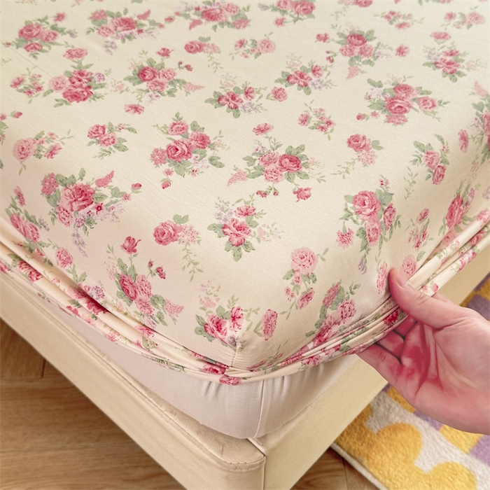 91家纺网 家纺一手货源 找家纺 多品家纺 2025春夏新款超柔云感水洗棉单床笠 床笠单件-大床图 漫芙