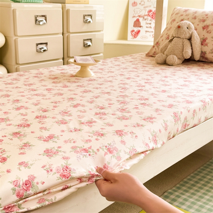 91家纺网 家纺一手货源 找家纺 多品家纺 2025春夏新款超柔云感水洗棉单床笠 床笠单件-学生宿舍床 漫芙