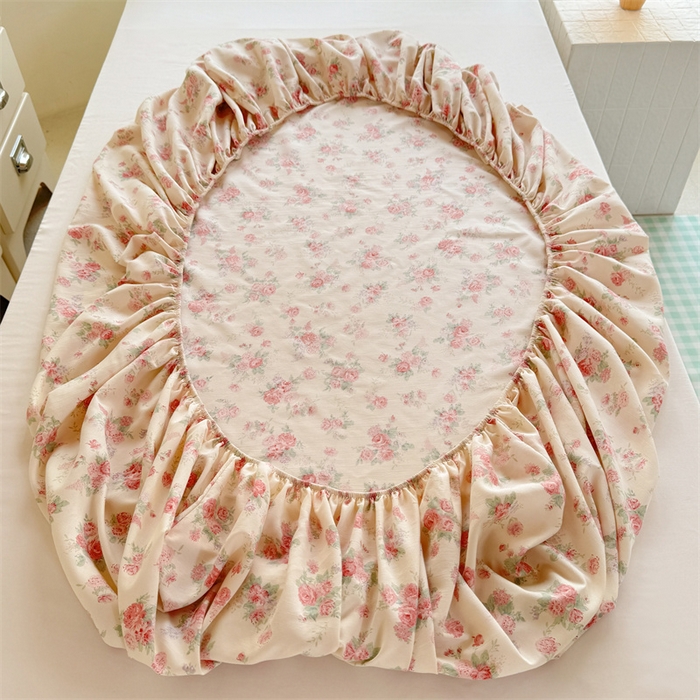 91家纺网 家纺一手货源 找家纺 多品家纺 2025春夏新款超柔云感水洗棉单床笠 床笠单件-学生宿舍床 漫芙