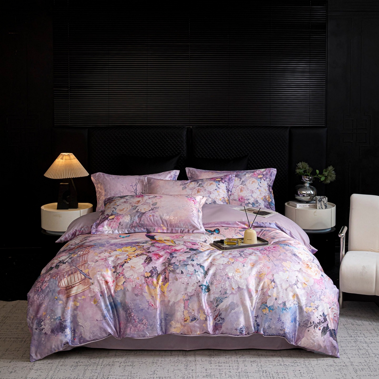 91家纺网 家纺一手货源 找家纺 （总）莱欧纳家纺 2025新款轻奢提花印花四件套