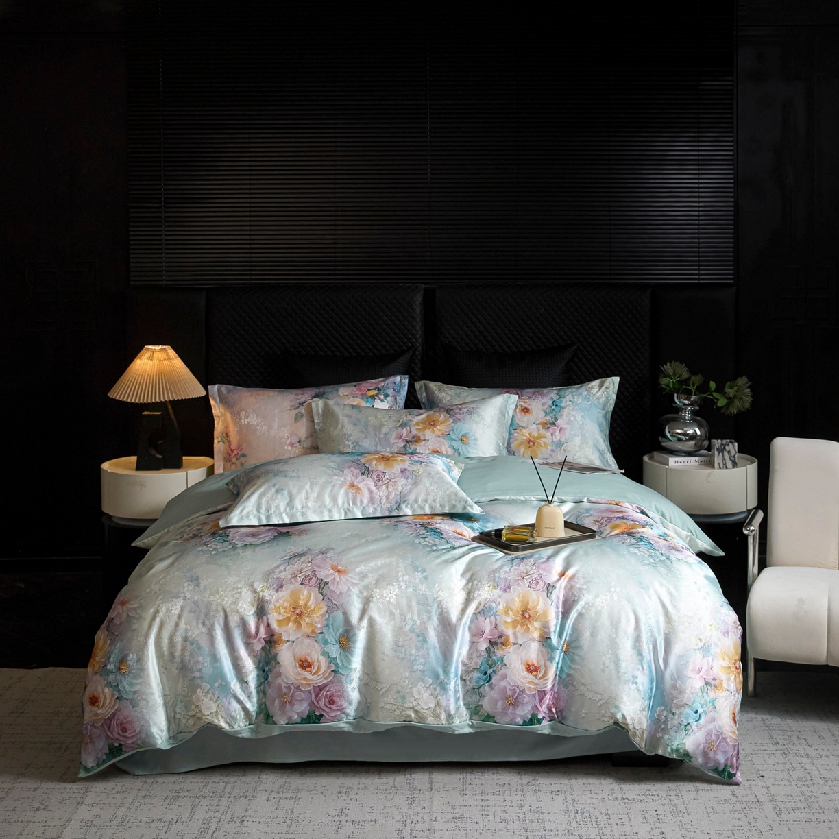 91家纺网 家纺一手货源 找家纺 （总）莱欧纳家纺 2025新款轻奢提花印花四件套