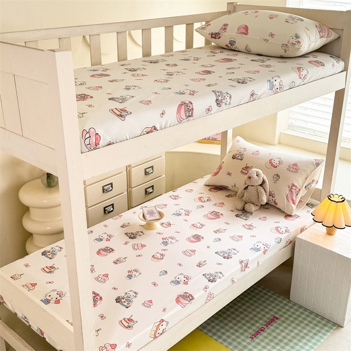 91家纺网 家纺一手货源 找家纺 多品家纺 2025春夏新款超柔云感水洗棉单床笠 床笠单件-学生宿舍床 甜心蛋糕