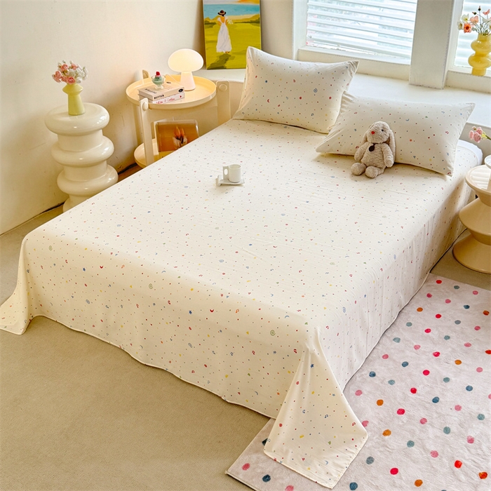 91家纺网 家纺一手货源 找家纺 多品家纺 2025春夏新款超柔水洗棉单床单 床单单件 花夕