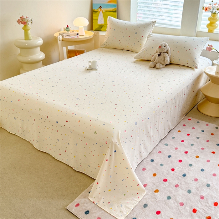 91家纺网 家纺一手货源 找家纺 多品家纺 2025春夏新款超柔水洗棉单床单 床单单件 花夕