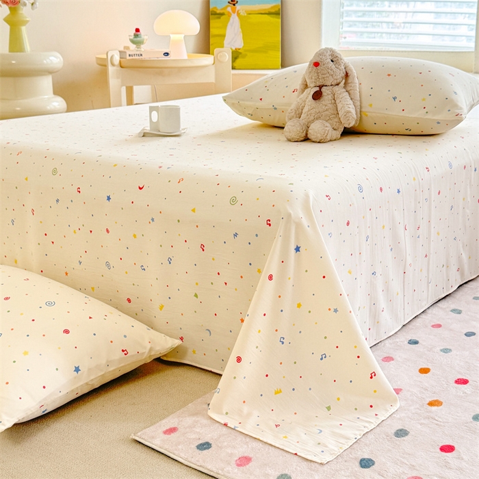 91家纺网 家纺一手货源 找家纺 多品家纺 2025春夏新款超柔水洗棉单床单 床单单件 花夕