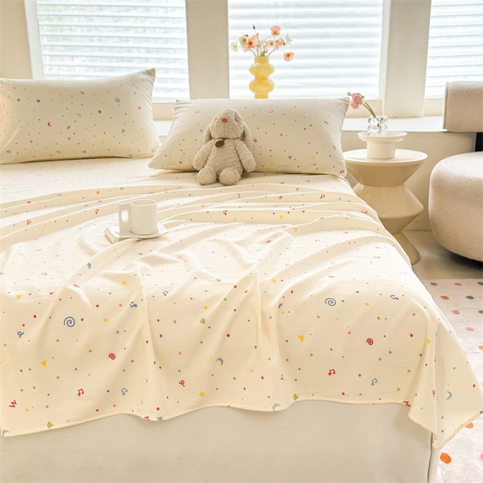 91家纺网 家纺一手货源 找家纺 多品家纺 2025春夏新款超柔水洗棉单床单 床单单件 花夕