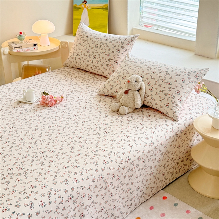 91家纺网 家纺一手货源 找家纺 多品家纺 2025春夏新款超柔水洗棉单床单 床单单件 沫染