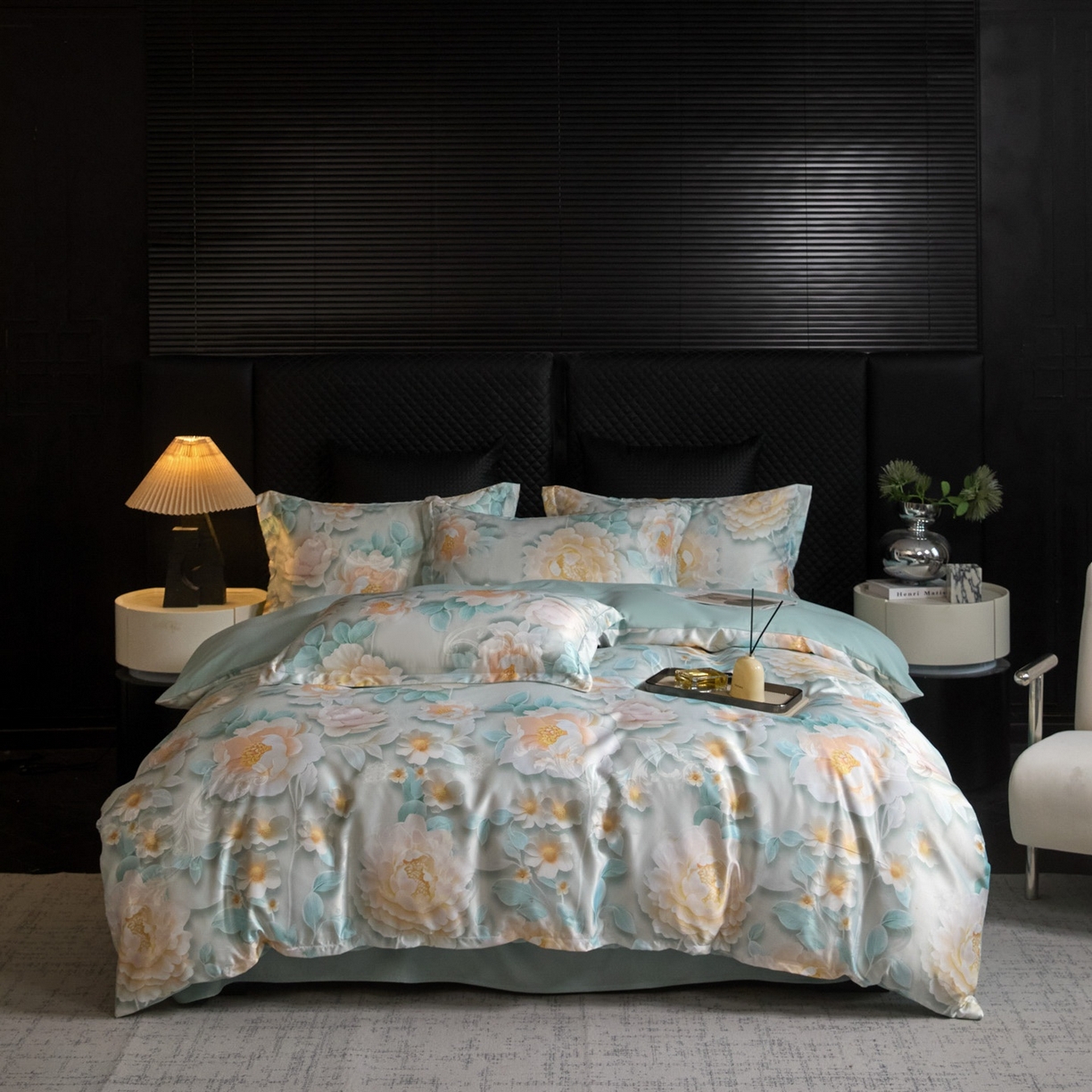 莱欧纳家纺 2025新款轻奢提花印花四件套 春日颂