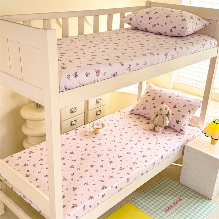 91家纺网 家纺一手货源 找家纺 多品家纺 2025春夏新款超柔云感水洗棉单床笠 床笠单件-学生宿舍床 紫葡萄