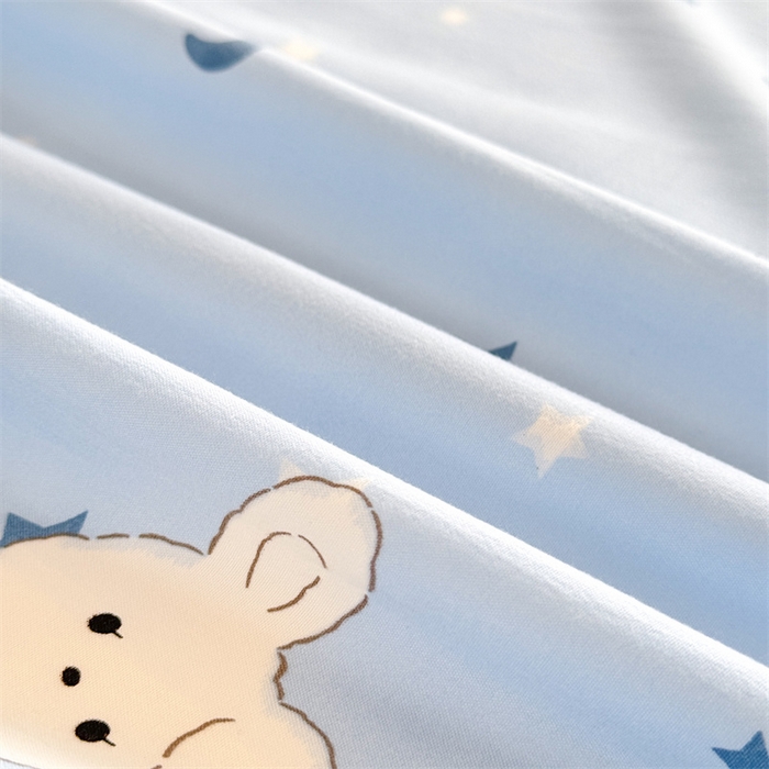 91家纺网 家纺一手货源 找家纺 多品家纺 2025春夏新款超柔水洗棉单床单 床单单件 星空小兔