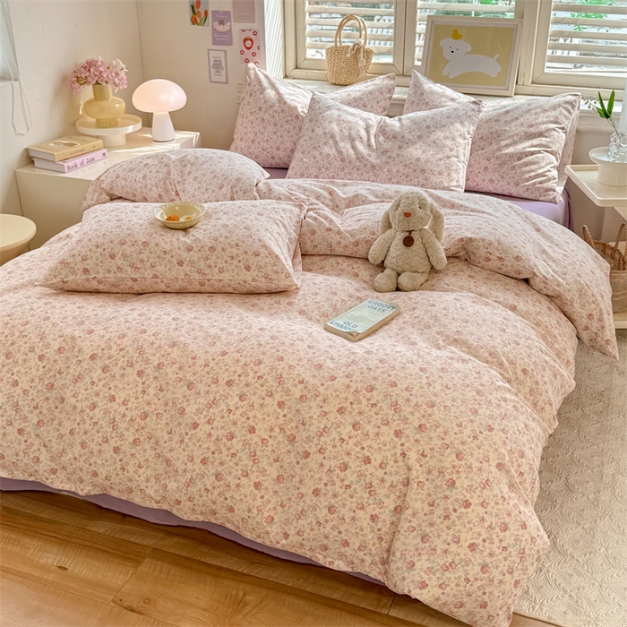 91家纺网 家纺一手货源 找家纺 多品家纺 2025春夏新款超柔云感水洗棉单被套 被套单件 春风觅影