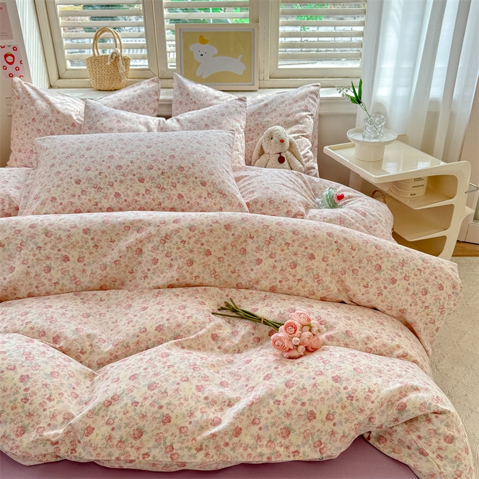 91家纺网 家纺一手货源 找家纺 多品家纺 2025春夏新款超柔云感水洗棉单被套 被套单件 春风觅影