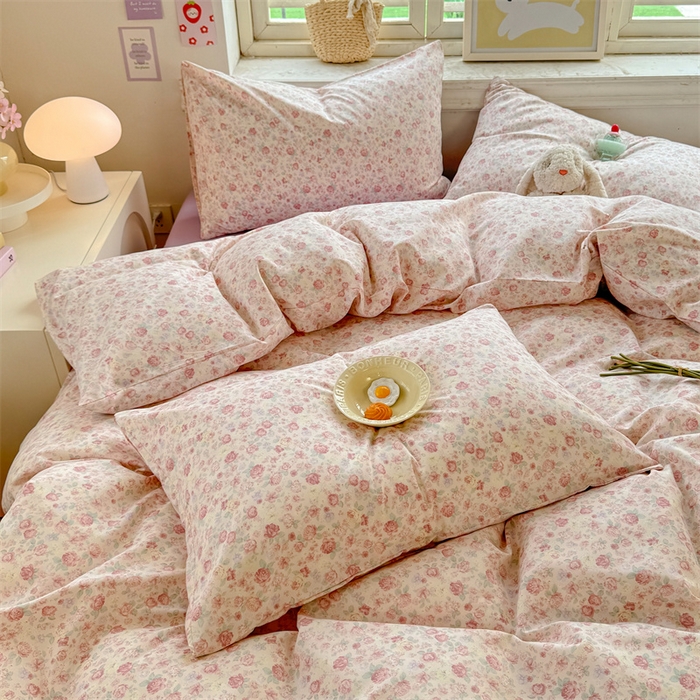 91家纺网 家纺一手货源 找家纺 多品家纺 2025春夏新款超柔云感水洗棉单被套 被套单件 春风觅影