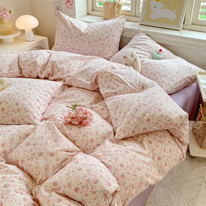 91家纺网 家纺一手货源 找家纺 多品家纺 2025春夏新款超柔云感水洗棉单被套 被套单件 春风觅影